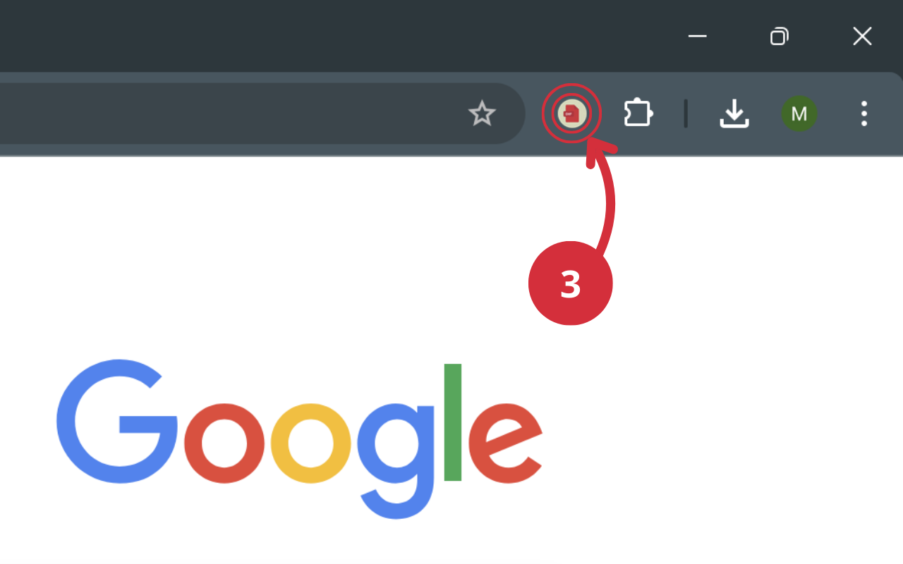 Click extension icon